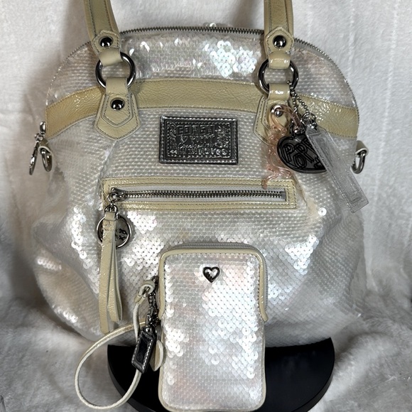 Coach Poppy Limited Edition Spotlight Sequin Tote and Wristlet - Picture 1 of 17